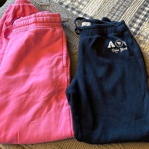 2 Pairs of Sweats. Size Small. Abercrombie and Old Navy. Good condition.